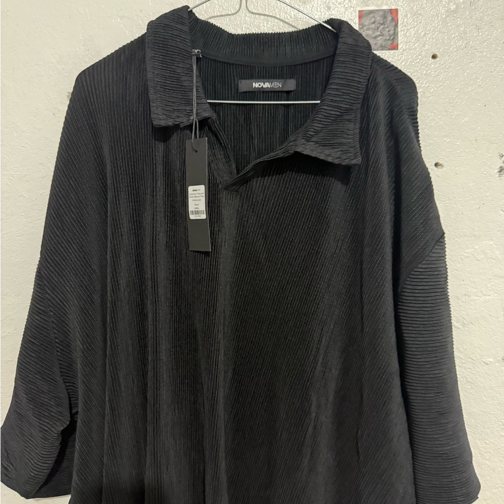 Fashion Nova Charcoal Men's Casual Button Down Shirt